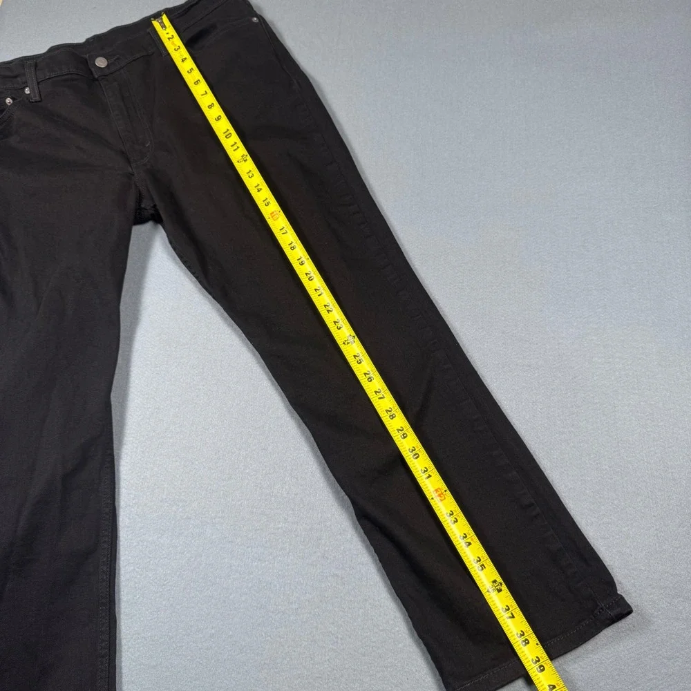 Levis 511 Slim Fit Jeans Mens 40x30 Black Denim WaterLess Stretch 04511-1907